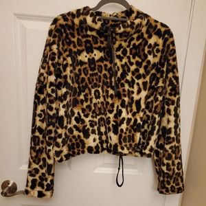 love + joy Sweaters - Jr Fleece leopard print love + joy Sweaters - Jr Fleece leopard print